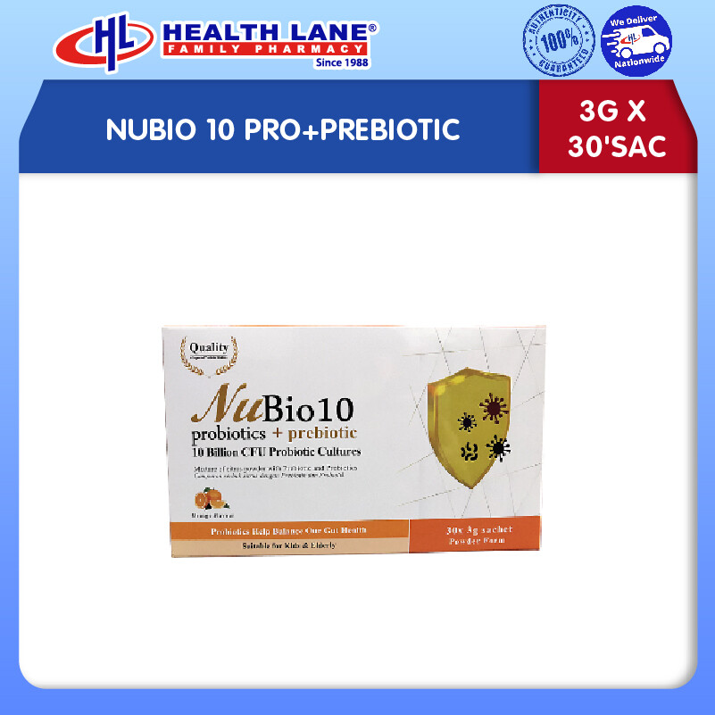 NUBIO 10 PRO+PREBIOTIC 3G X 30'SAC